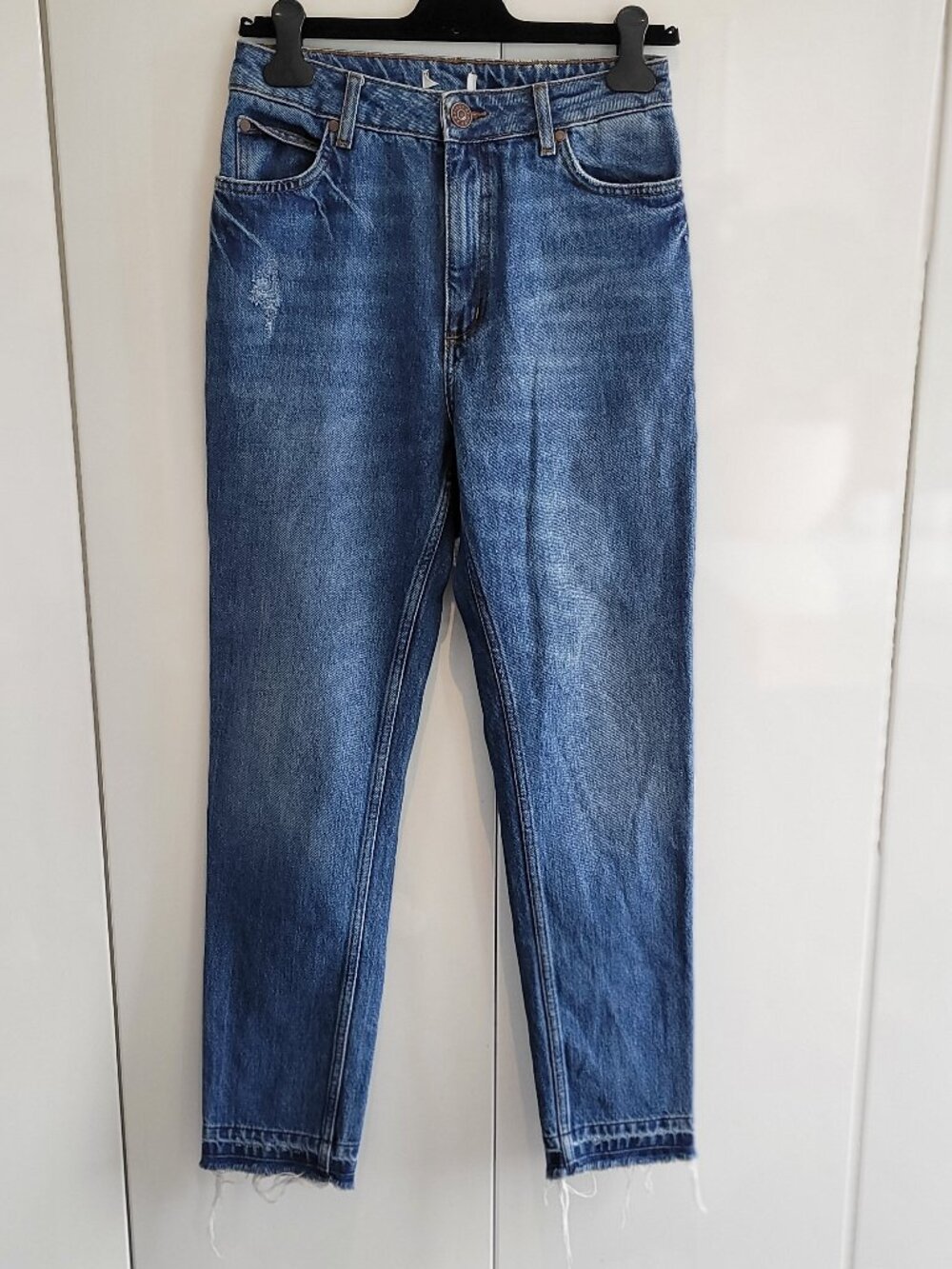 sandro High Waist Straight Leg 100% Cotton Jeans EU Size 38/US 6 - Picture 2 of 10